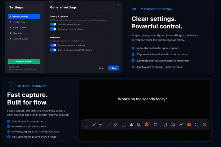 ScaploApp desktop uploader preview
